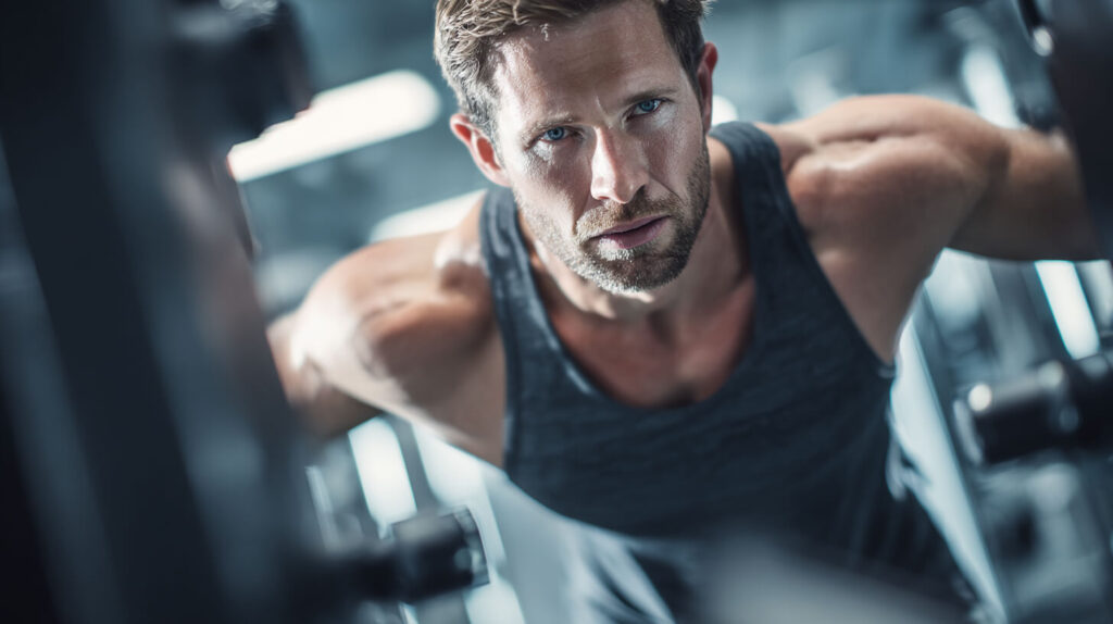 Sporter traint met persoonlijk afgestemde fitnessapparatuur voor meer controle en betere prestaties