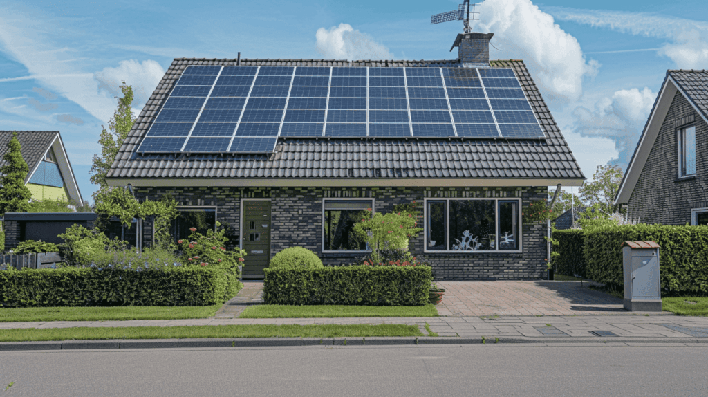 Huis met zonnepanelen